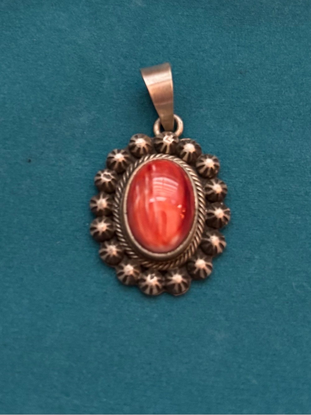 Navajo Orange Spiny Pendant